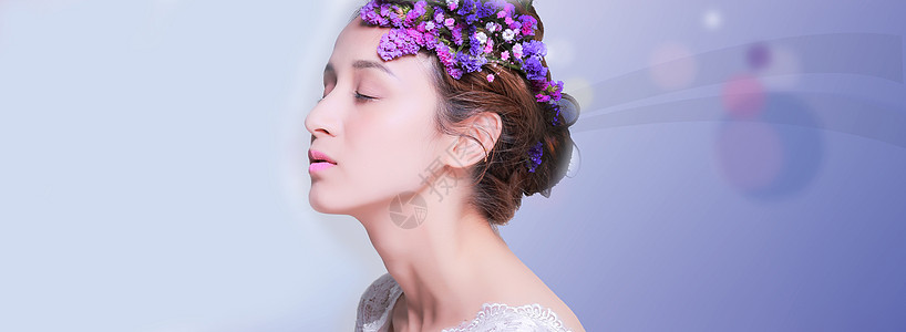 新娘化妆美女时尚背景设计图片