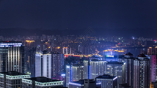 重庆建筑重庆城市夜景背景