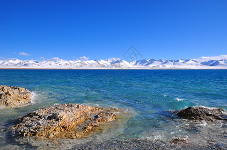 天堂湖西藏风光背景