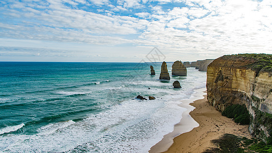 澳大利亚十二门徒石背景图片