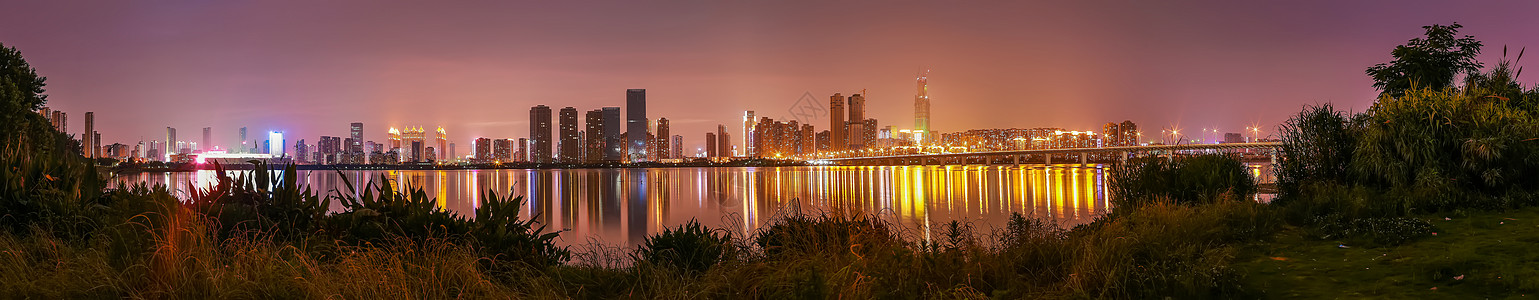 城市建筑夜景全景图图片