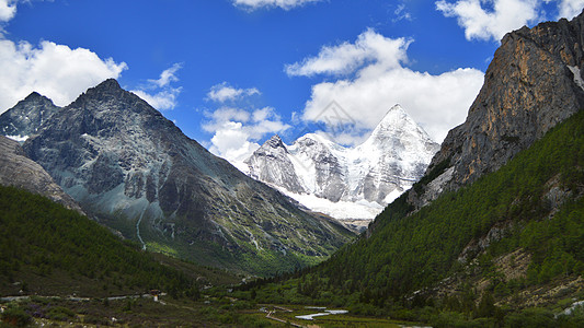 稻城亚丁风景区央迈勇背景