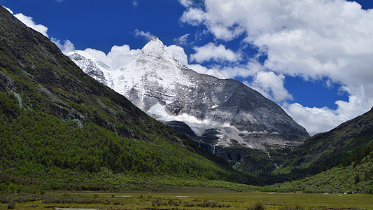 稻城亚丁风景区央迈勇背景