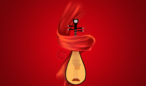 传统乐器犹抱琵琶设计图片