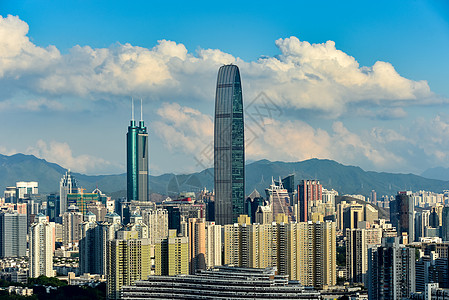 京基一百深圳罗湖地标城市建筑风光背景