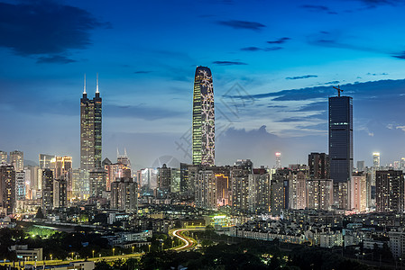 深圳罗湖三剑客城市建筑风光背景图片