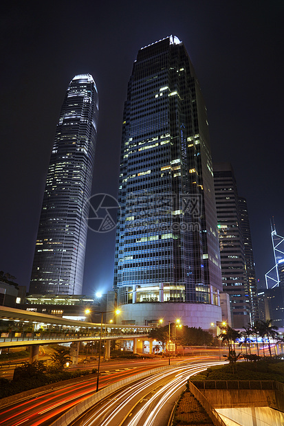 香港夜景车轨图片