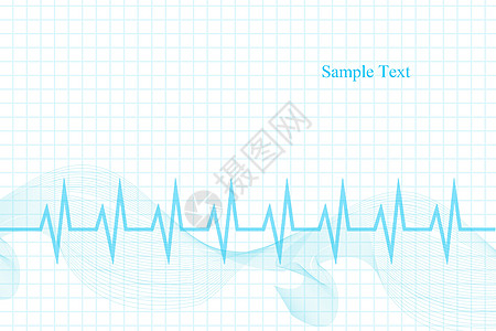 创意心电图文本图片