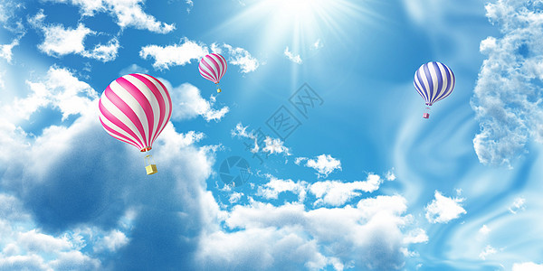 天空气球图片背景图片