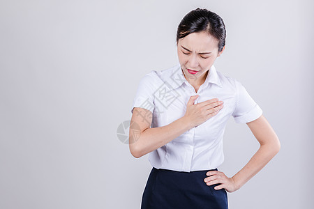 职业女商务女士痛苦难受情绪表现背景