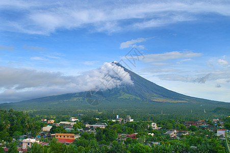 菲律宾马荣火山唯美高清照片背景图片