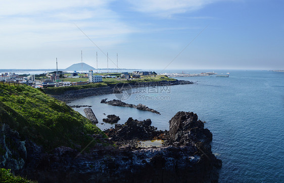 韩国城山日出峰唯美风景照片图片