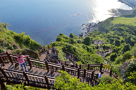 韩国城山日出峰唯美风景照片图片