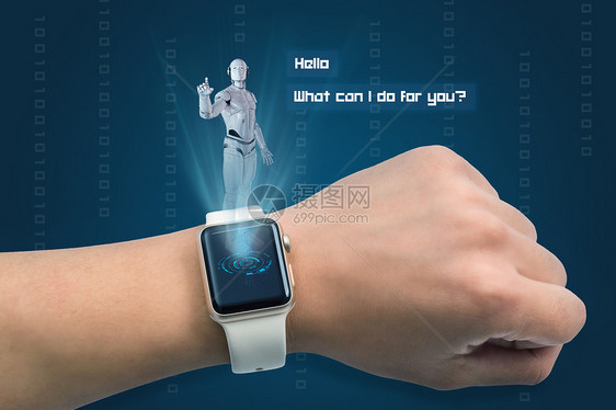 苹果手表全息投影机器人图片