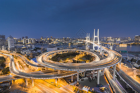 夜晚道路南浦大桥背景