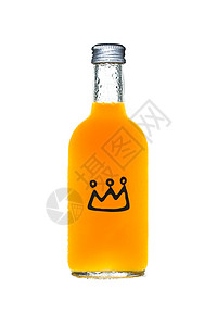 桔子果汁装着饮料的瓶子有图案背景