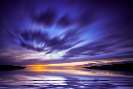 茶卡盐湖夕阳图片