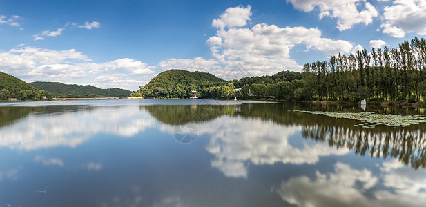 湖泊全景图图片