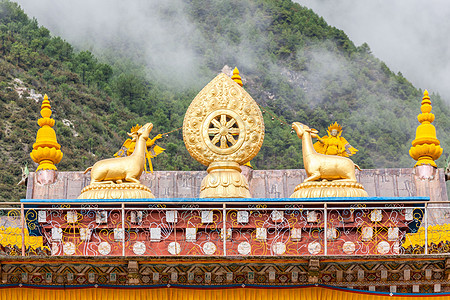 藏式寺庙背景图片