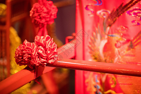 龙凤纹样中国元素传统婚礼八抬大轿背景