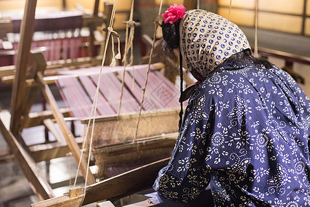 老上海黄道婆织布背景图片