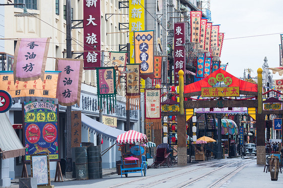 老上海街头场景图片