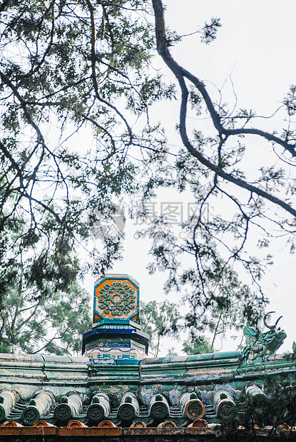 北京故宫紫禁城屋脊雕塑图片