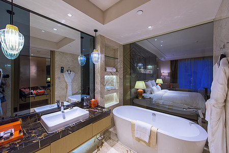 星级酒店豪华浴室卫生间高清图片