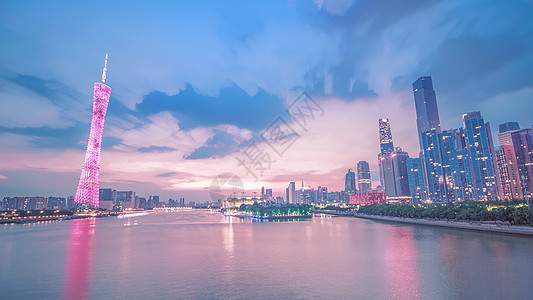 珠江夜景金融珠三角高清图片