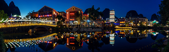 桂林阳朔西街步行街夜景图片