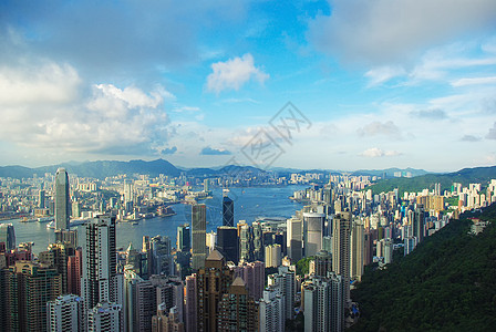 海背景香港太平山顶风景背景