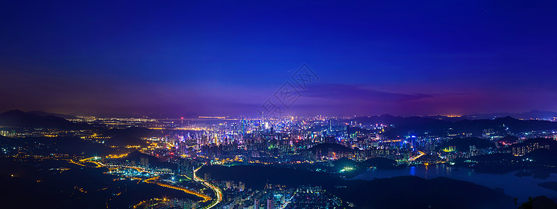 深圳京基城市夜景背景