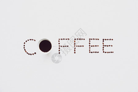 coffee咖啡豆创意摆放图片