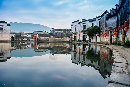 安徽宏村房子背景