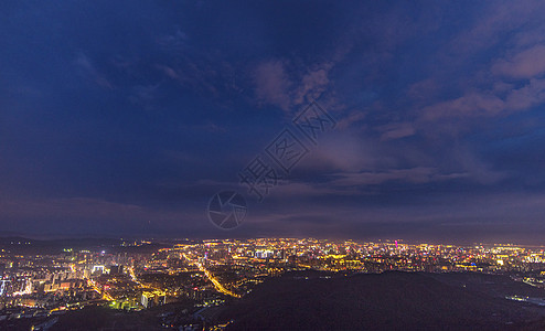 室内黑夜昆明城市夜景背景