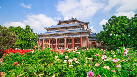 中山纪念堂背景图片