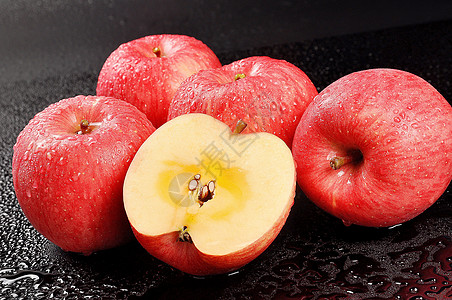 苹果蜂蜜水红苹果 富县苹果背景