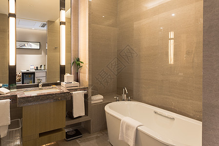 酒店装修效果图酒店卫生间浴室背景