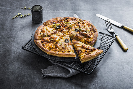 披萨意大利食材高清图片