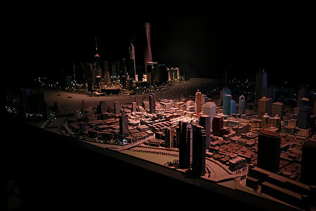 上海中心内的微缩上海背景图片