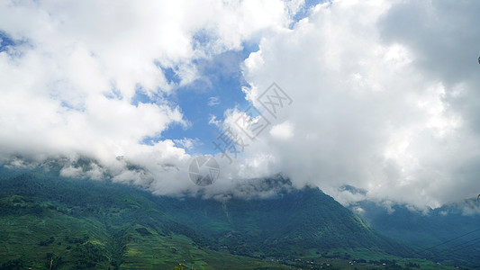 越南沙坝山地唯美自然风光高清图片