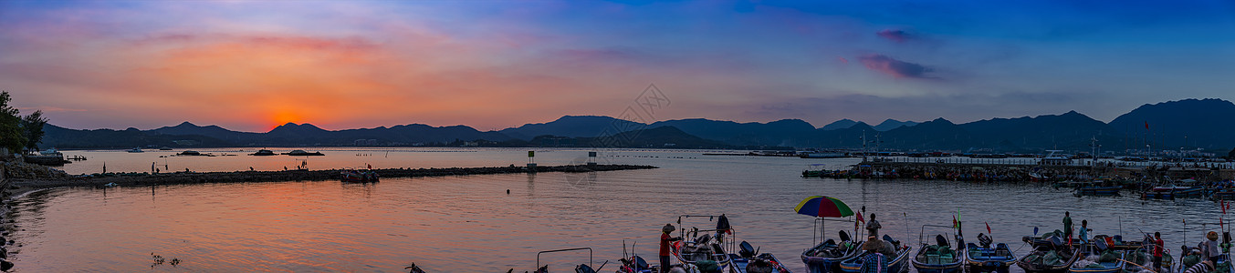 大鹏夕阳红的东渔南澳门背景