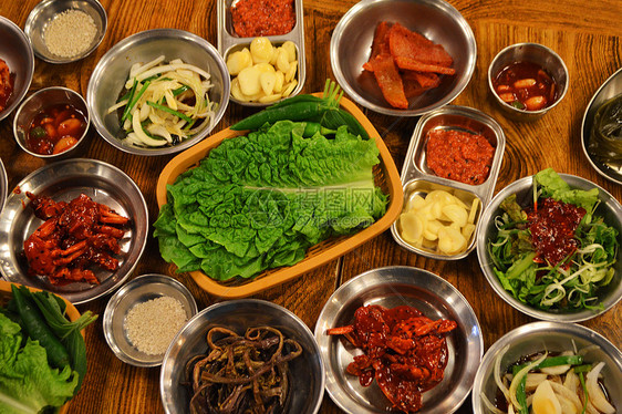 韩国济州岛韩料配菜图片