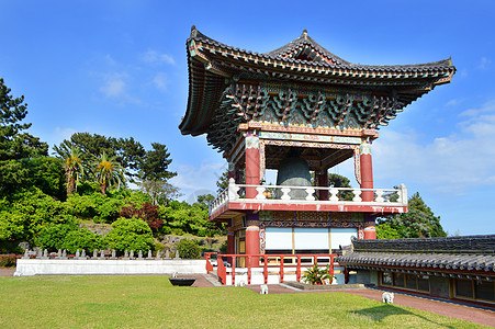 韩国济州岛名胜地标药泉寺高清图片