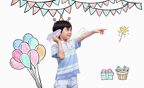 儿童生日会魔法气球高清图片
