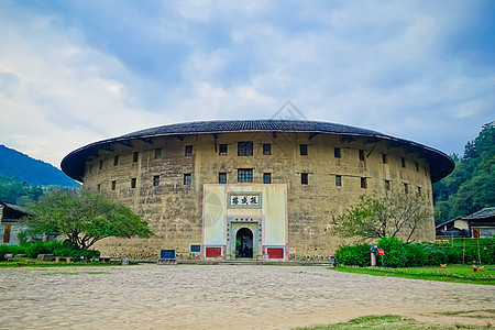 福建景区福建永定土楼背景