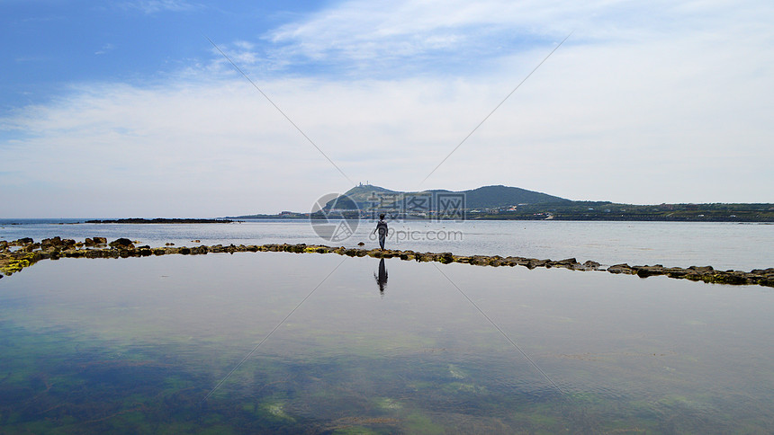 韩国济州岛牛岛海边大海图片