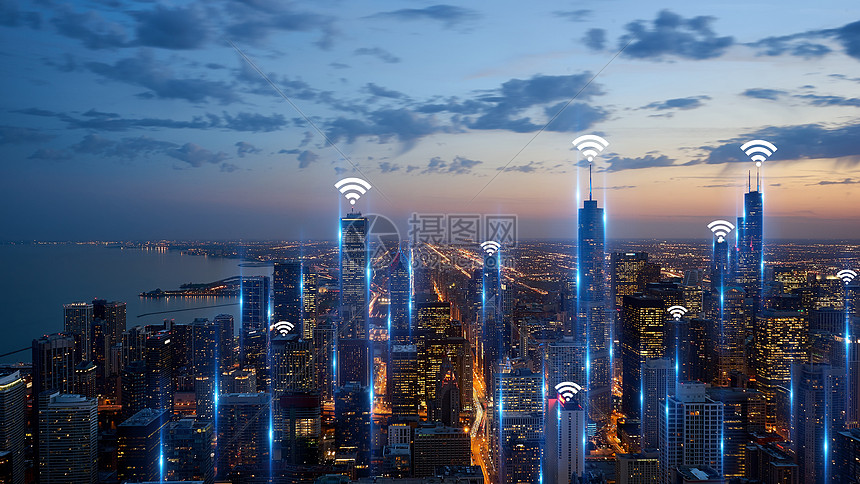 城市网络科技技术图片