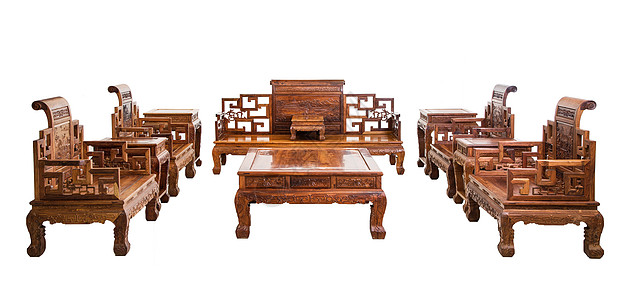 中式实木红木家具背景图片