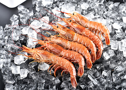 冰虾海鲜虾虾包装高清图片